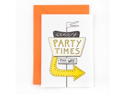 Studio Flash Wenskaart  'Party times this way'