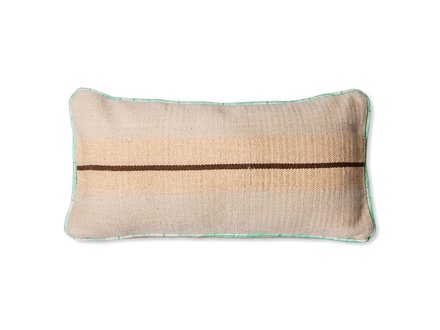 HK living hand woven wool cushion brown (38x74)