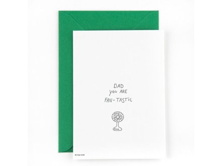 Studio Flash Wenskaart 'dad you are fan-tastic' Studio Flash Wenskaart 'dad you are fan-tastic'