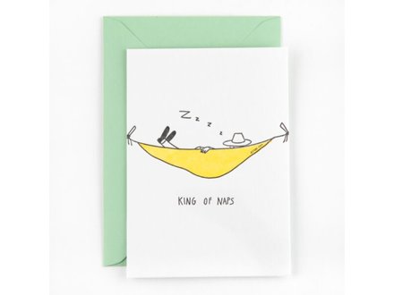 Studio Flash Wenskaart 'king of naps' Studio Flash Wenskaart 'king of naps'