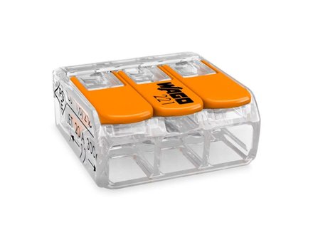 Wago Verbindingsklem 3-draads Wago Verbindingsklem 3-draads