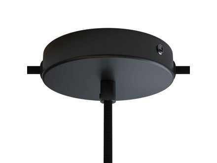 Plafondkap 1 uitgang + zijuitgangen zwart