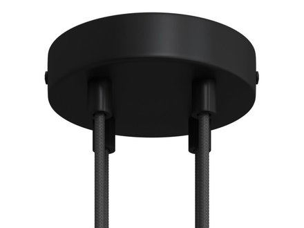 Plafondkap zwart 4 uitgangen