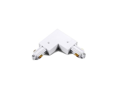 Fantasia TRACK mono fase L-connector binnen aarding wit Fantasia TRACK mono fase L-connector binnen aarding wit