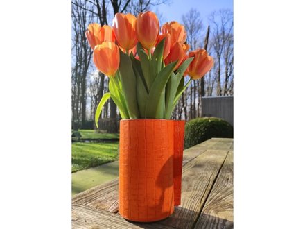 Leder-art Wijnkoeler leder orange Leder-art Wijnkoeler leder orange