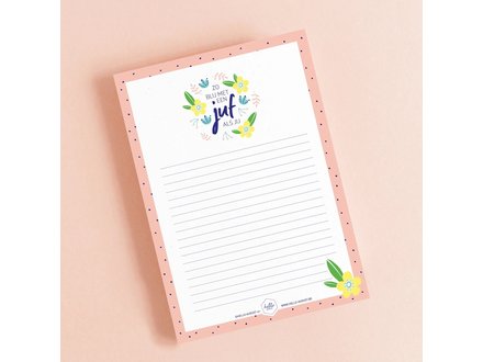 Hello August Notepad zo blij met een juf als jij
