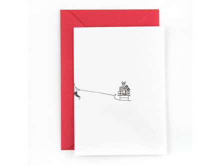 Studio Flash Wenskaart 'Sled with presents'