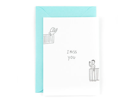 Studio Flash Wenskaart 'i miss you balcony' Studio Flash Wenskaart 'i miss you balcony'
