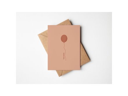 Buro allure Wenskaart ballon - happy birthday
