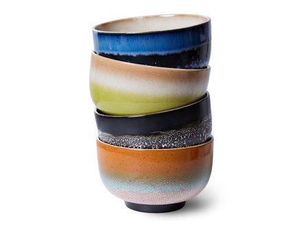 HK living 70s ceramics: noodle bowls, Groovy ( set of 4 ) HK living 70s ceramics: noodle bowls, Groovy ( set of 4 )