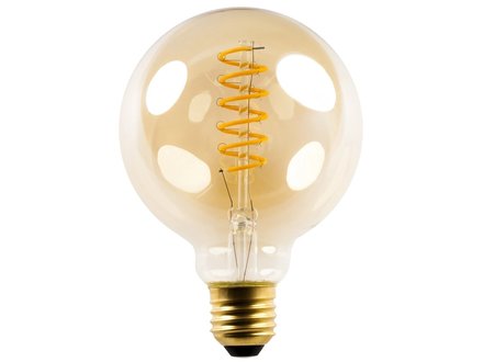 Fantasia E27 LED Globe Spiral G95 5W Amber 2200K Dimbaar