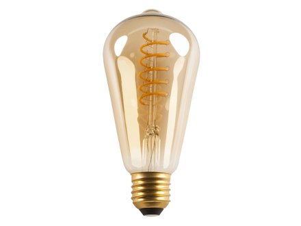Fantasia E27 LED Decor Spiral ST64 5W Amber 2200K Dimbaar