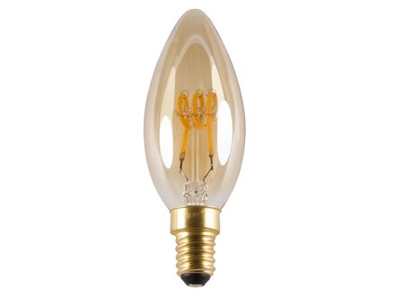 Fantasia E14 LED Kaars Spiral C35 3W Amber 2200K Dimbaar
