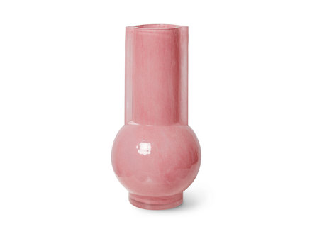 HK living Glazen vaas flamingo roze