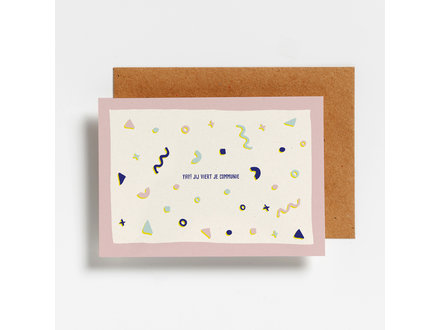 Hello August Wenskaart yay! jij viert je communie