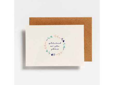 Hello August Wenskaart gefeliciteerd met jullie jubileum