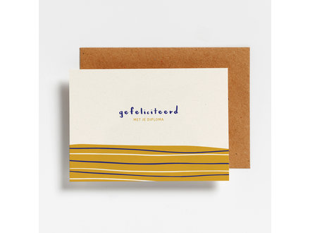 Hello August Wenskaart gefeliciteerd met je diploma
