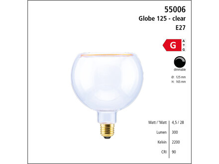 Floating Clear bulb globe ø 125 - PROMO -
