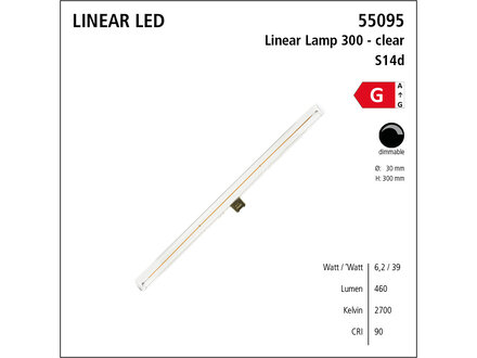 Segula Led linear lampen 300mm S14D