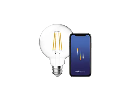 Nordlux Smart E27 G95 2200-6500 Kelvin 650 Lumen Light Bulb Clear