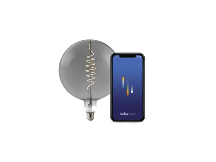 Nordlux Smart Smart E27 G200 Deco 1800 Kelvin 100 Lumen Light Bulb Smoked