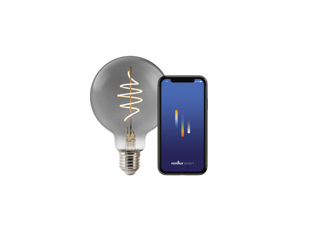 Nordlux Smart Smart E27 G95 1800 Kelvin 100 Lumen Light Bulb Smoked