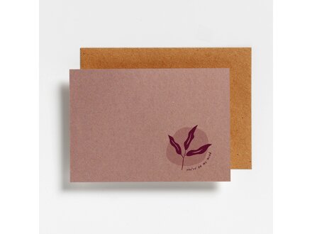 Hello August Wenskaart you're on my mind