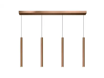 Lucide Toonzaalmodel hanglamp lorenz copper x4