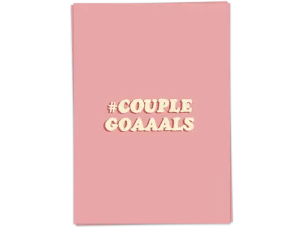 Kaart Blanche Wenskaart ' #Couplegoals '