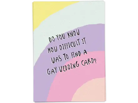 Kaart Blanche Wenskaart ' Gay wedding card '
