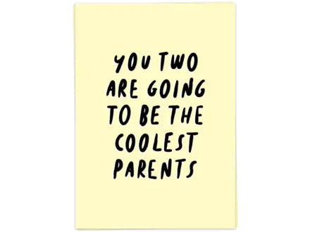 Kaart Blanche Wenskaart ' Coolest parents '