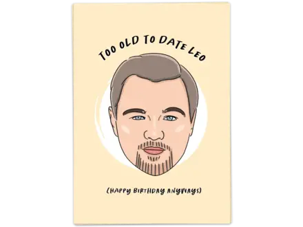 Kaart Blanche Wenskaart ' Date leo dicaprio '