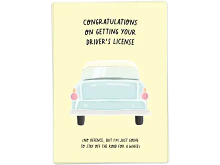 Kaart Blanche Wenskaart ' Off the road '