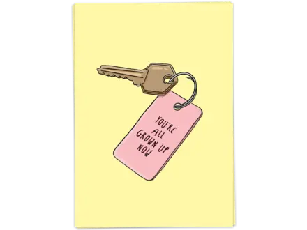 Kaart Blanche Wenskaart ' Grown up home '