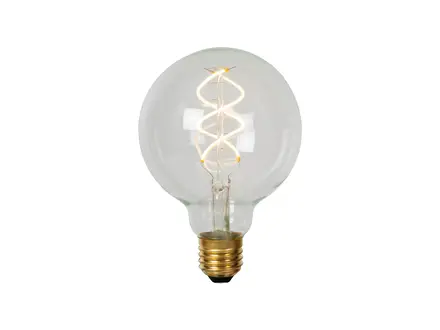 Lucide G95 - Filament lamp - Ø 9,5 cm - LED Dimb. - E27 - 1x4,9W 2700K - Transparant