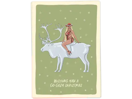 Kaart Blanche Kerstkaart ' Co-Cozy christmas with Beyoncé ' Kaart Blanche Kerstkaart ' Co-Cozy christmas with Beyoncé '