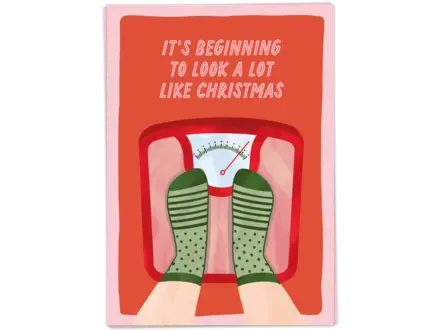 Kaart Blanche Kerstkaart ' Scale christmas ' Kaart Blanche Kerstkaart ' Scale christmas '