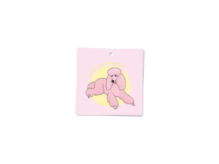 Kaart Blanche Gift-tag ' have a fab birthday poodle ' Kaart Blanche Gift-tag ' have a fab birthday poodle '