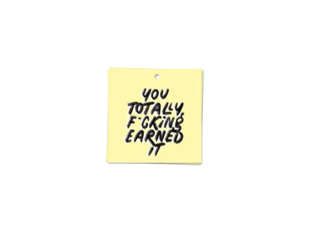 Kaart Blanche Gift-tag ' F*cking earned it ' Kaart Blanche Gift-tag ' F*cking earned it '