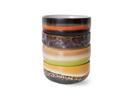 HK living 70s ceramics : dessert bowls, hummus ( set of 4 ) HK living 70s ceramics : dessert bowls, hummus ( set of 4 )