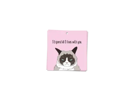 Kaart Blanche Gift-tag ' 9 lives '