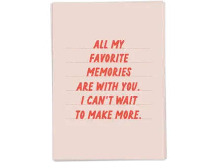 Kaart Blanche Wenskaart ' Favorite memories '