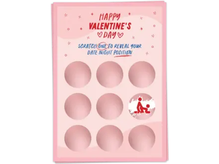 Kaart Blanche Wenskaart ' V-day positions '