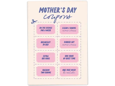 Kaart Blanche Wenskaart ' Mother's day coupons '