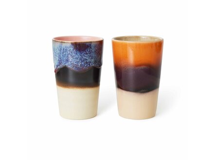 HK living 70s ceramics : tea mugs, dusk ( set of 2  )