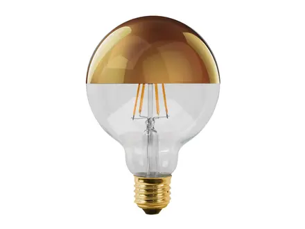 Fantasia E27 LED Globe G125 6W Kopspiegellamp Goud 2500K Dimbaar