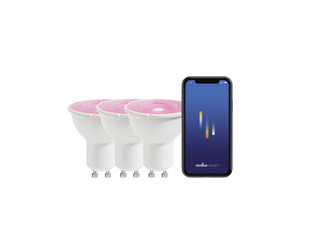 Nordlux Smart Smart GU10 RGB - 4,7W/380lm - Wit   3-PACK