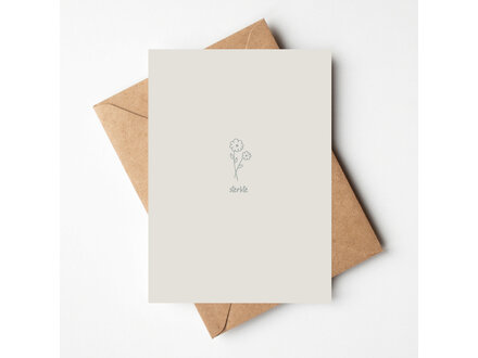 Buro allure Wenskaart sterkte bloemen