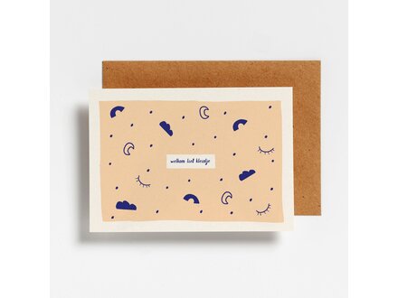 Hello August Wenskaart lief kleintje pattern