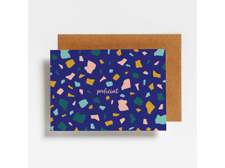 Hello August Wenskaart proficiat marble